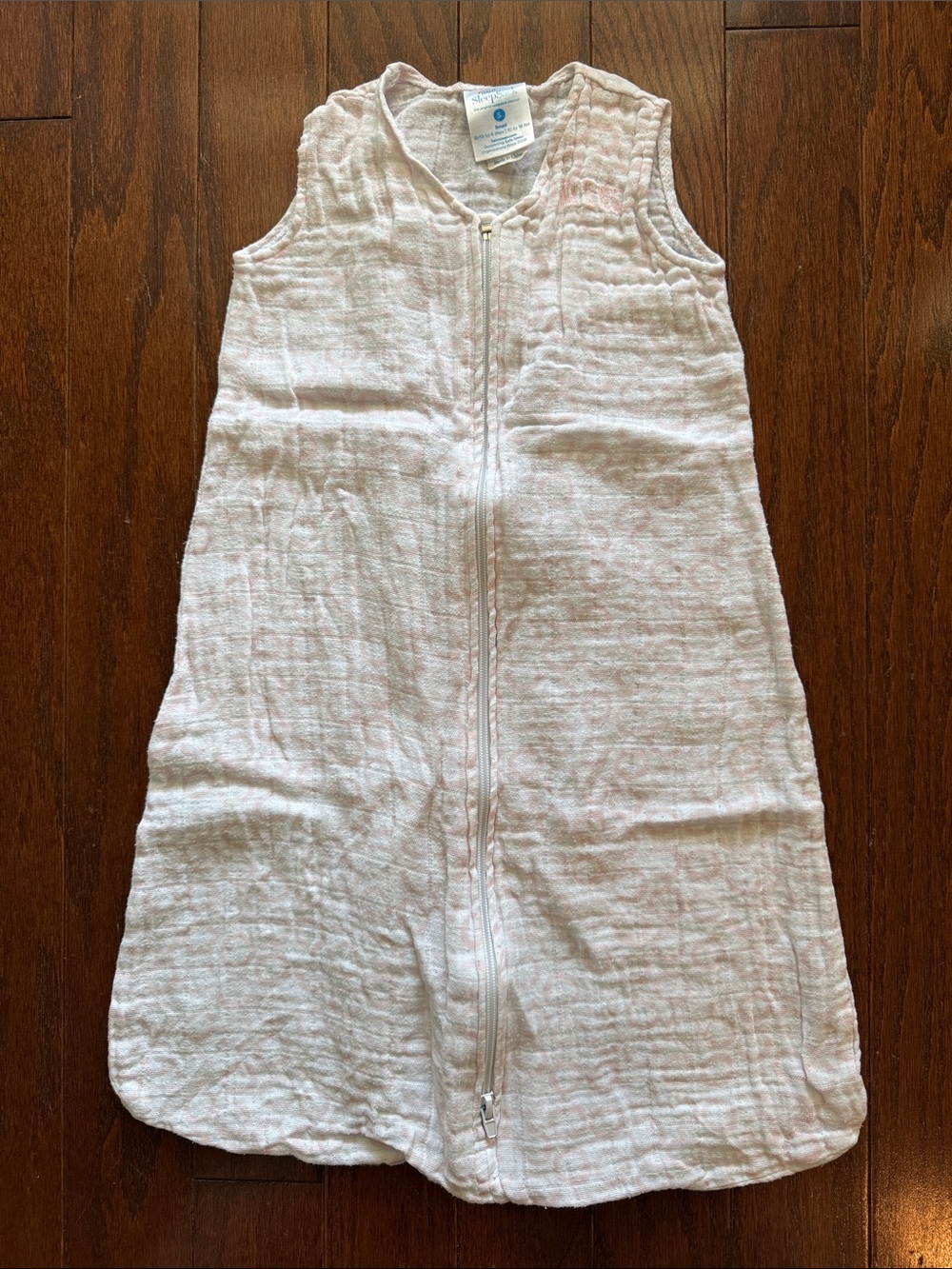 Halo Cotton Muslin Pink Circles Sleep Sack 0-6 months